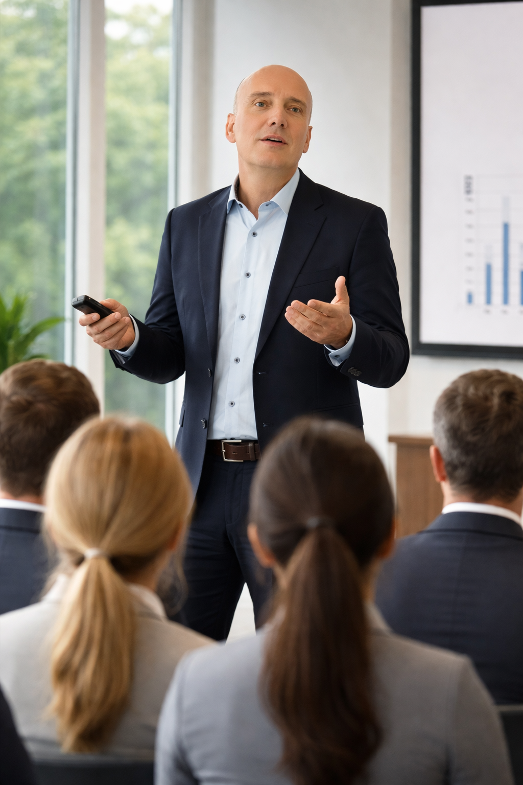 Robert Meyer bei einem Vortrag zum Thema KI und Führung